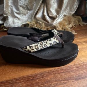 Animal Hair Leopard Volatile Sandals